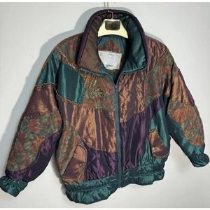 Vintage Winter Jacket Coat Innovations IZZI Collage Large Winter Multicolor 90s